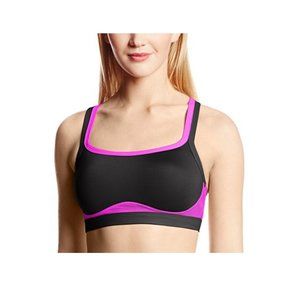 Josie Women's Amp'd Sports Bra Black/Pink Lightening size 32 B/C $50